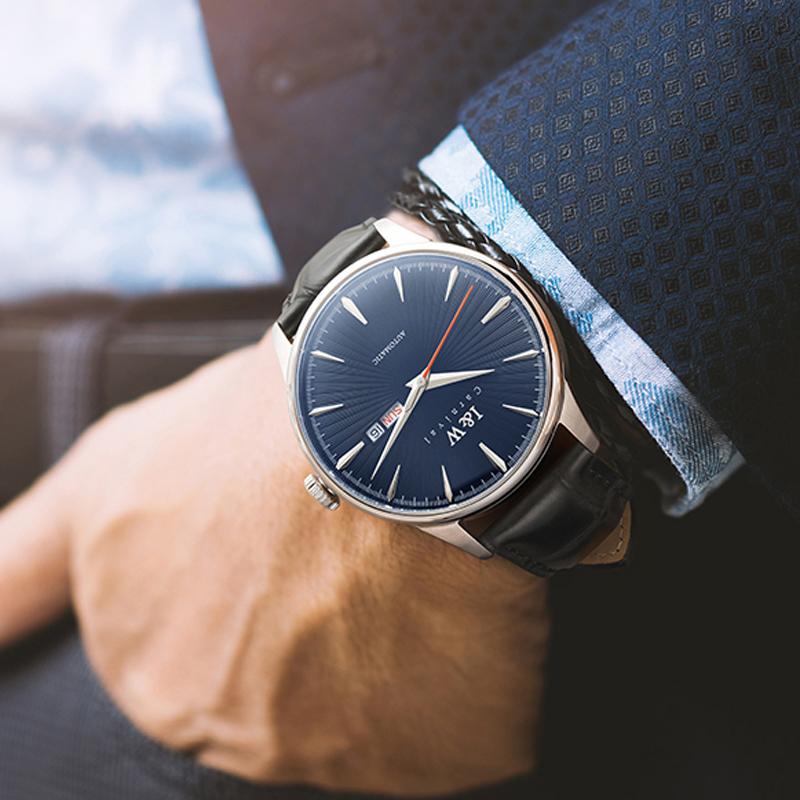 IW Luxury Brand Top Quality Fashion Men Automatic Mechanical Watch Waterproof Calendar Week Leather MIYOTA Movement Watch