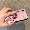 Cartoon Cute Girl Case for iPhone 7 8 15 16 14 Plus Air XS Max XR 13 12 11 17 Pro Max Black Soft Phone Cover