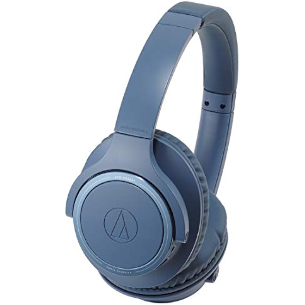 Audio-Technica ATH-SR30BT BL Headphones, Bluetooth Wireless Headphones with Microphone, Up to 70 ...