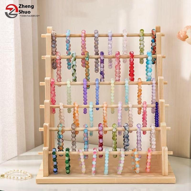 Suporte de Exibição de Rack de Armazenamento de Tiara de Madeira 2 Camadas Uso Doméstico Acessórios de Cabelo Joias Exibidor de Tiara Armazenamento de Joias