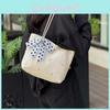 Sac de plage d'été élégant pour femmes avec design floral tressé dans les couleurs crème et kaki