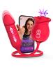 Female vibrator Dildo sex toy with thrust G-spot vibrator and 10 clitoral nipple stimulation sucking modes anal dilator adult sex toy couple