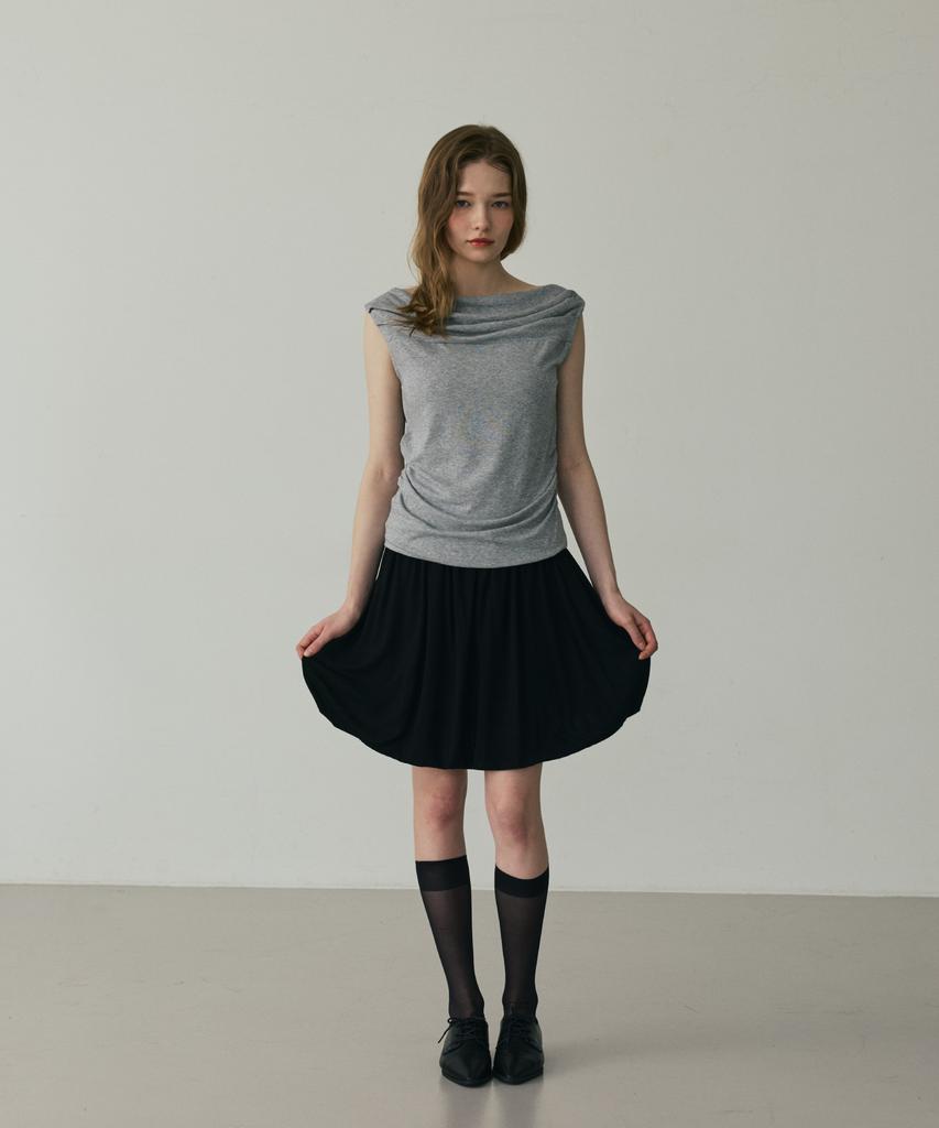Linte Tencel Balloon Skirt Black