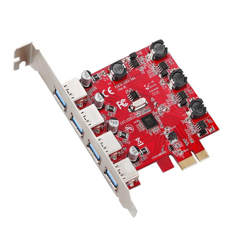 Extender PCIe Converter USB HUB High-speed PCI-E To USB Expansion Card Game PCIE Card Splitter Adapter PCI-E Riser Card Adapter PCI-E Card Controller