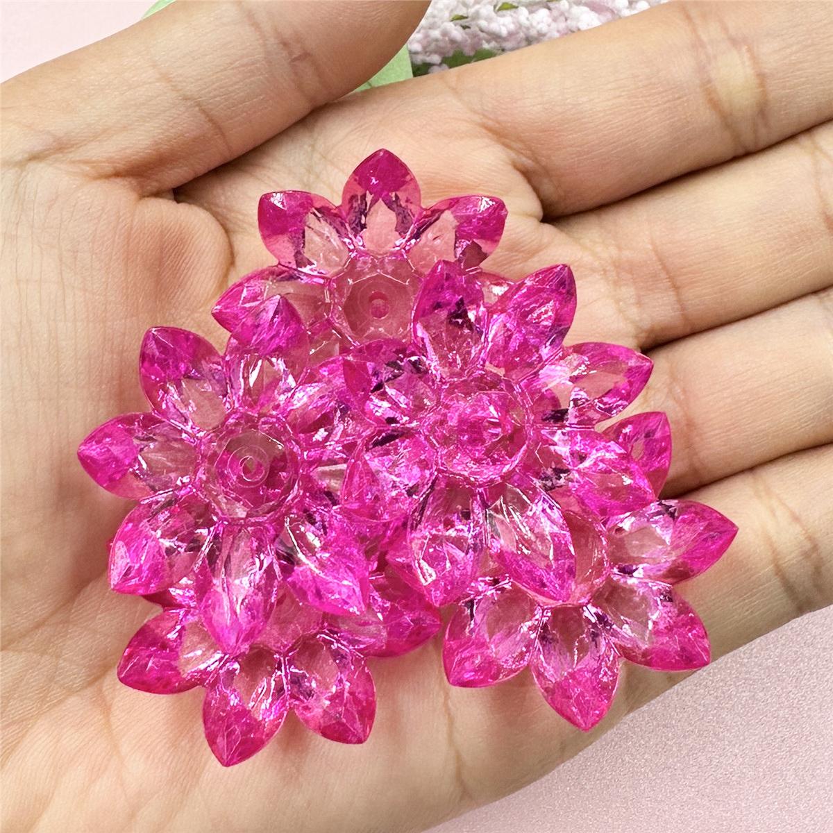 

Товары для вечеринок 31 мм Ювелирные изделия Прозрачные 5 шт. Бусины россыпью Акриловые Кристаллы Цветок лотоса DIY Ювелирные изделия Аксессуары Материалы для бисероплетения 5pcs 31mm розы красного