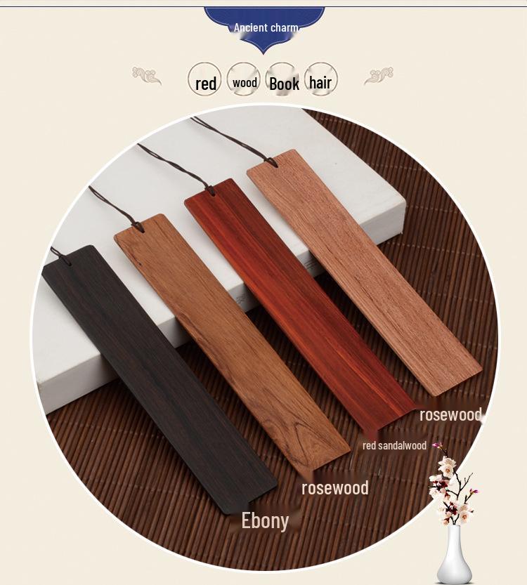 Rosewood Bookmark: Retro Chinese Style Gift for Students - Artistic Ancient Design, Custom DIY Option