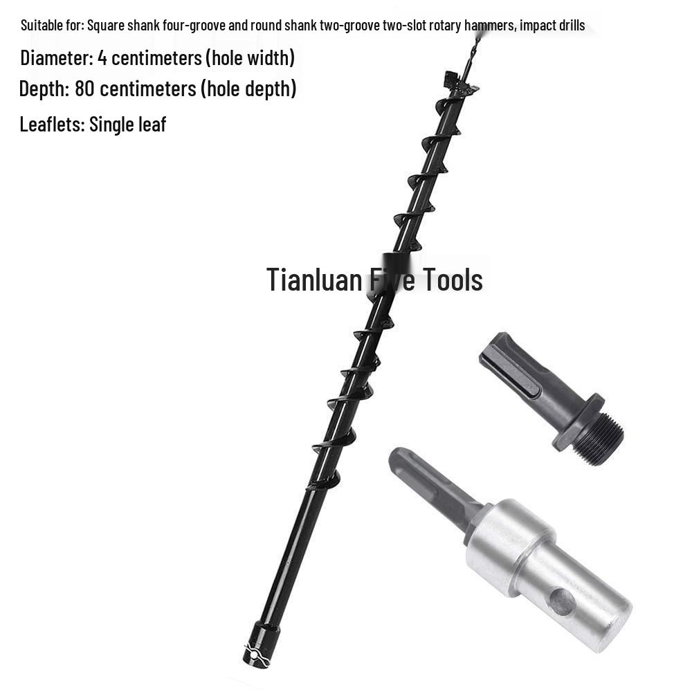 Spiral Earth Auger Drill Bit for Greenhouse, Pile Driving, and Engineering Projects