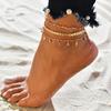 Bohemia Gold Color Snake Ankle Bracelet Set For Women Butterfly Key Lock Charm Anklet Chain On Leg Boho Jewelry Gift