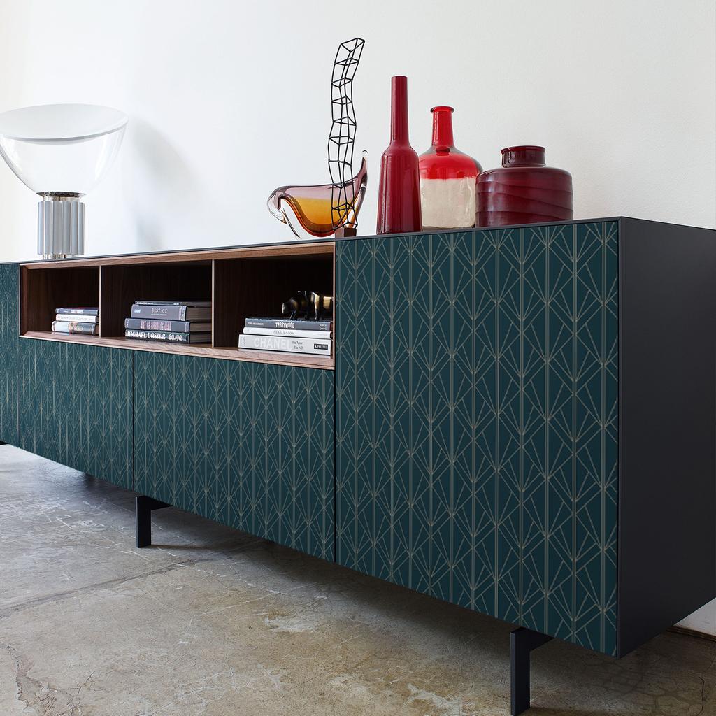 Geometric Wallpaper Green Trellis Pattern Contact Paper Self Adhesive Wallpaper DIY Removable Cabinets Drawer Liner Decor