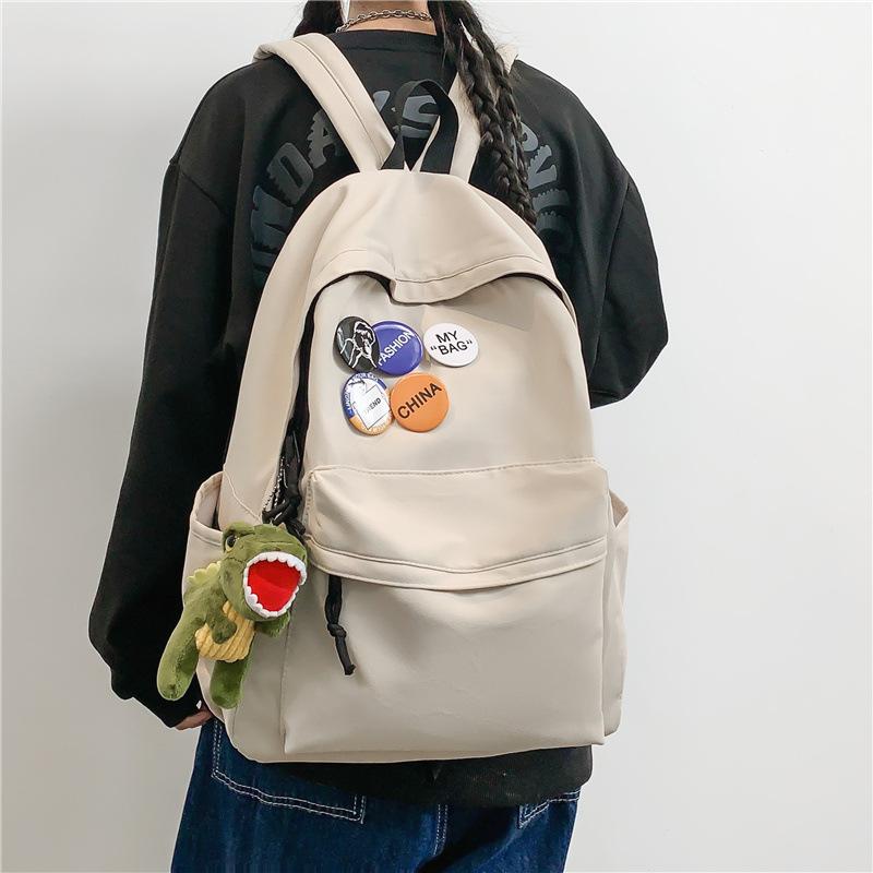 Schoolbag1011 Backpack Men's Simple Large Capacity Travel Backpack Leisure Japanese Junior High School High School Student School Bag