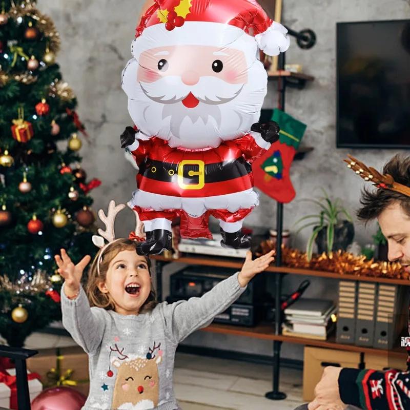 Christmas Foil Balloon Gingerbread Man Santa Claus Xmas Tree Party Decoration Balloon Kid Toys Gift Holiday New Year Party Decor