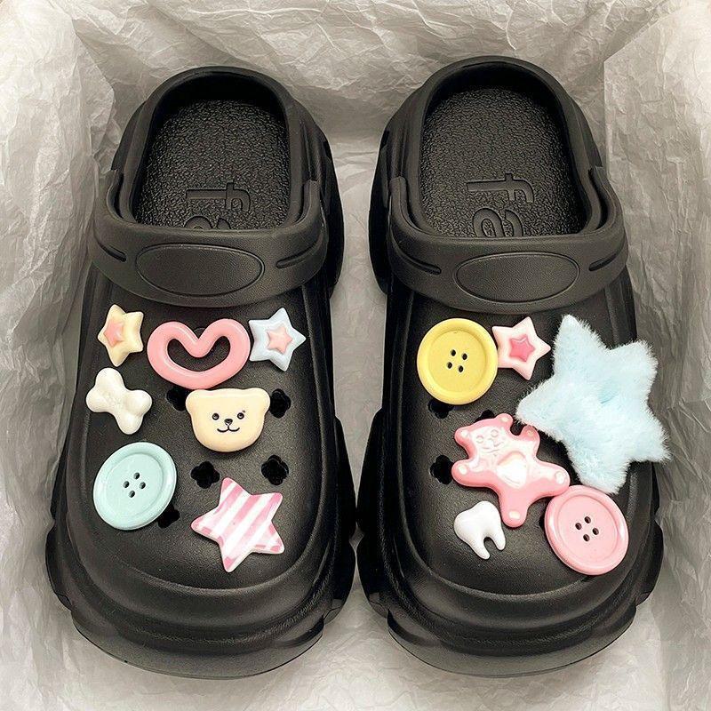 Cross-Border Cute Hat Coal Briquette & Shoe Accessories Set - Matching Shoe Buckle & Flower Set