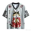 Japanese Cute Kimono Cat "Sun Egg"3D Print Sport Quickdry Breatha Men V-neck Plus-size Tshirt Outdoor Street Fashion Casual  Top