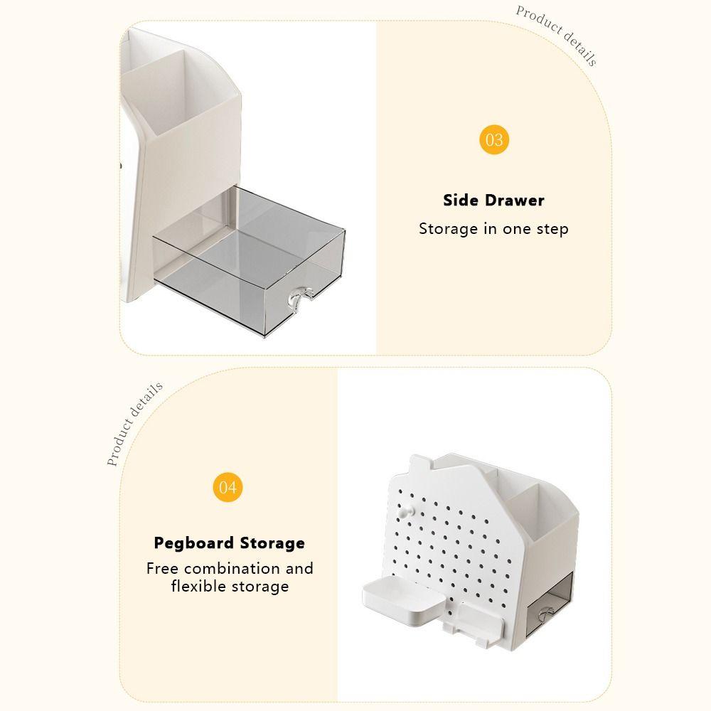 Household Desktop Organizer Perforated Board Storage Stationery Organizer  Tabletop Display