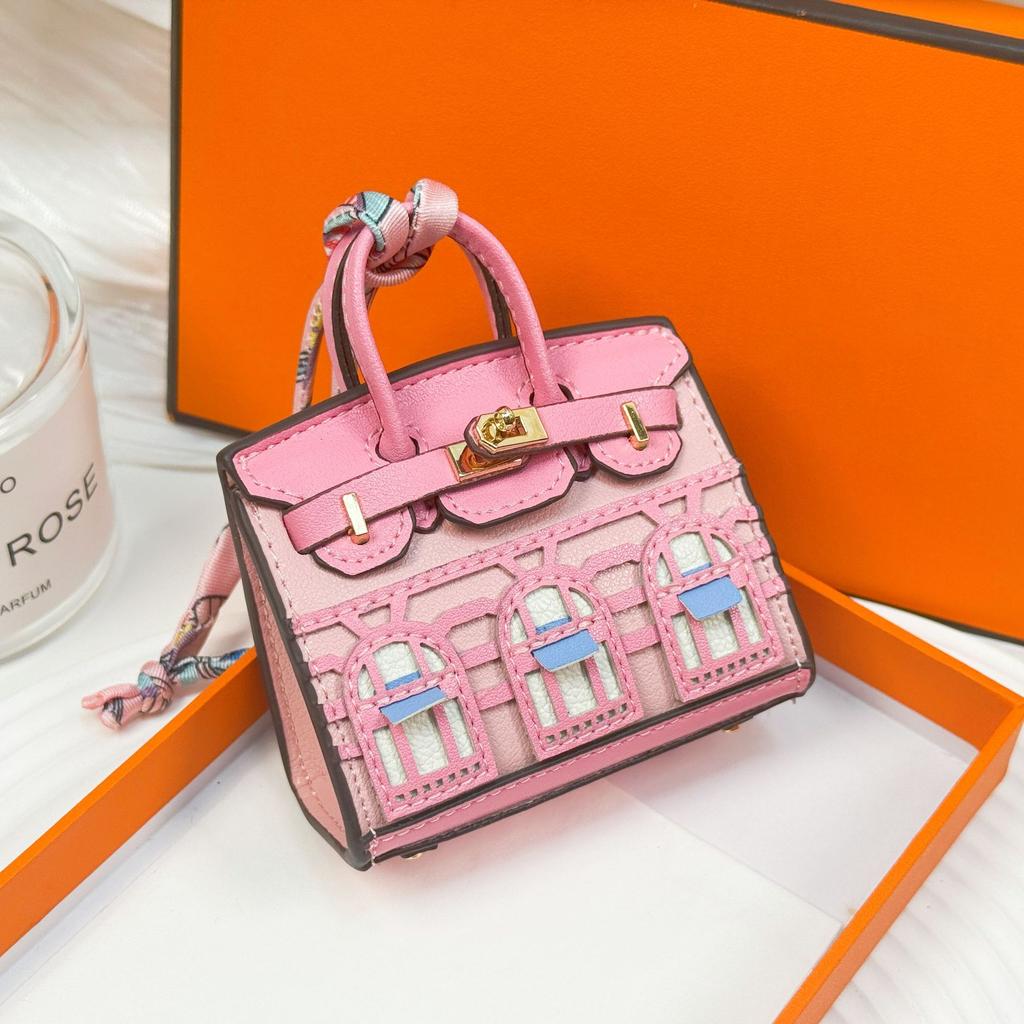 Neuer modischer Mini-Kleinhäuser-Taschenanhänger kleine Tasche süßer Taschenanhänger Mund roter Umschlag Kopfhörertasche Autoschlüsselanhänger