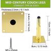 Adjustable Cabinet Legs12 Inch / 30coblique Furniture Legs Gold Set Of 4, Mid-century Couch Legs Heavy Duty Coffee , Tapered Chair Feet Meta - PJ
