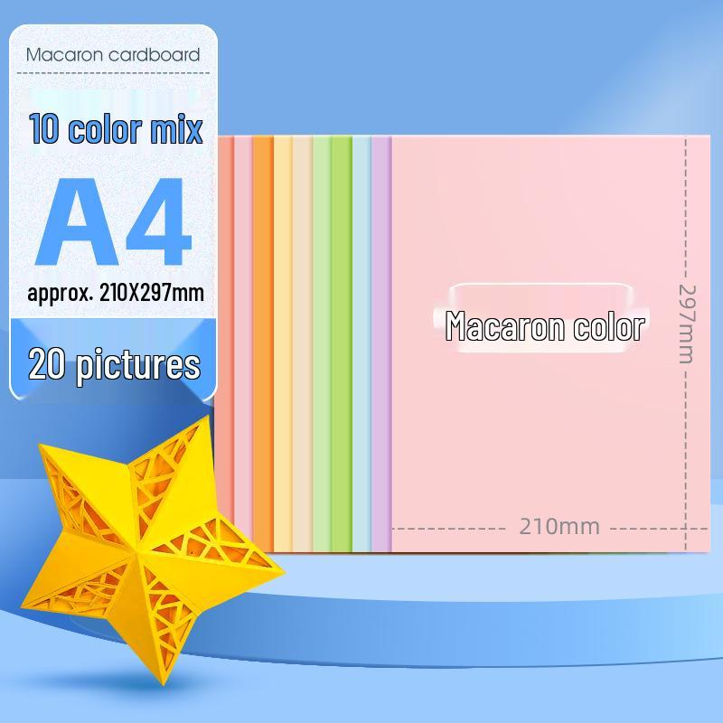Macaron barevný karton A3/A4 4K/8K Origami papír pro studenty a pop-up knihy