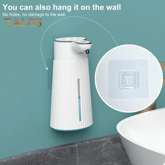 Distribuitor automat de săpun de 400 ml, reîncărcabil, baterie de 500 mAh, montat pe perete, dozator de săpun cu senzor fără atingere, consumabile pentru casă