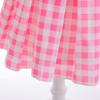 Children Cosplay Movie Clothes Princess Dress Girls Suspender Plaid Waist Fashion Pink Long Dresses with Bow Hair Accessories