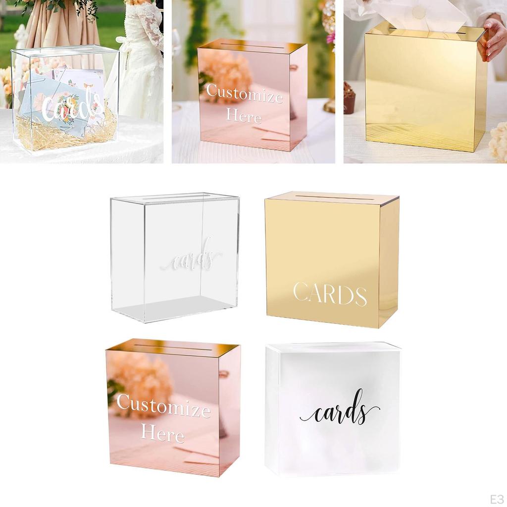 Acrylic Wedding Money Box Large Envelope Gift Card for Reception