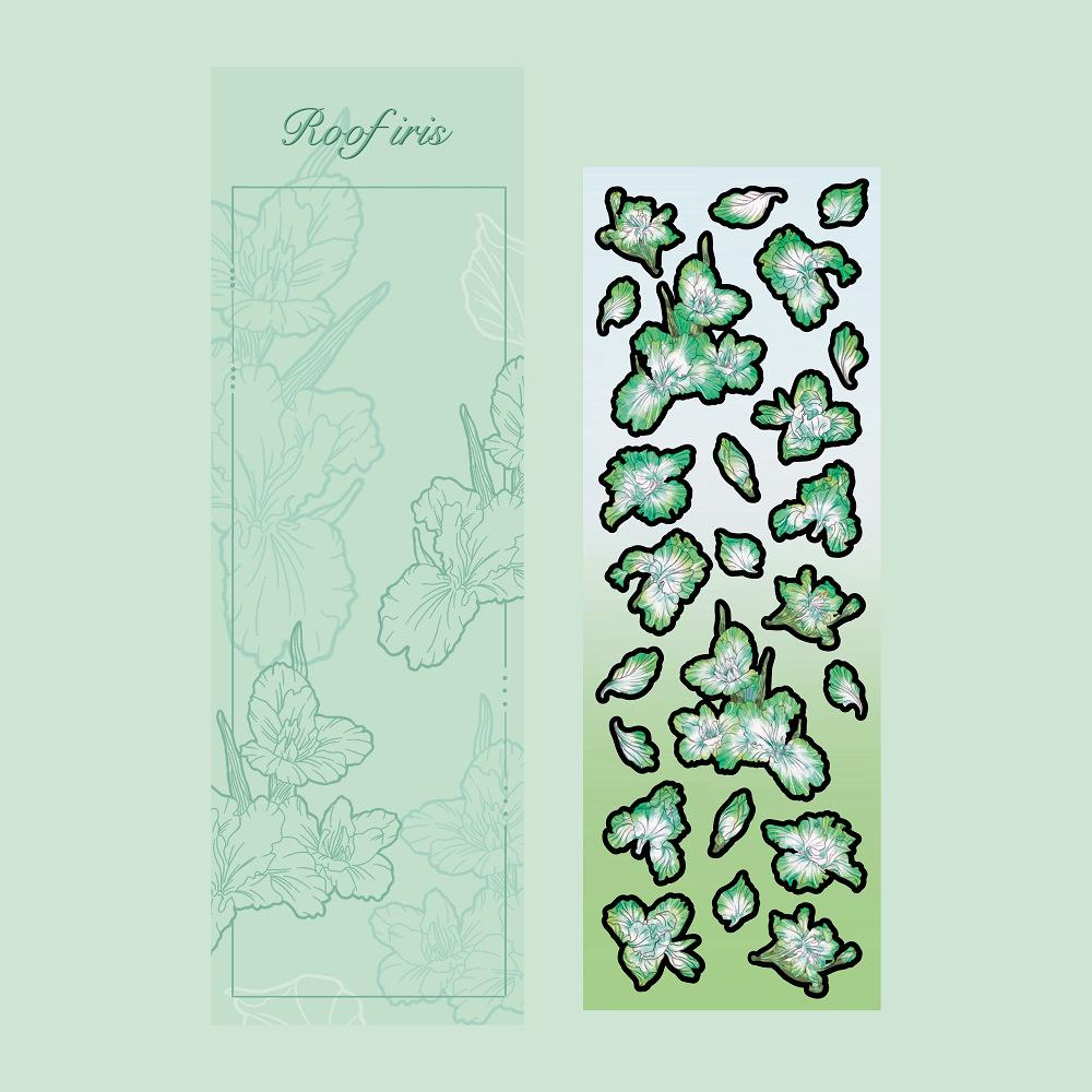 Coisini Laser Iris Flower Stickers - Korean Style DIY Creative Diary Decorations