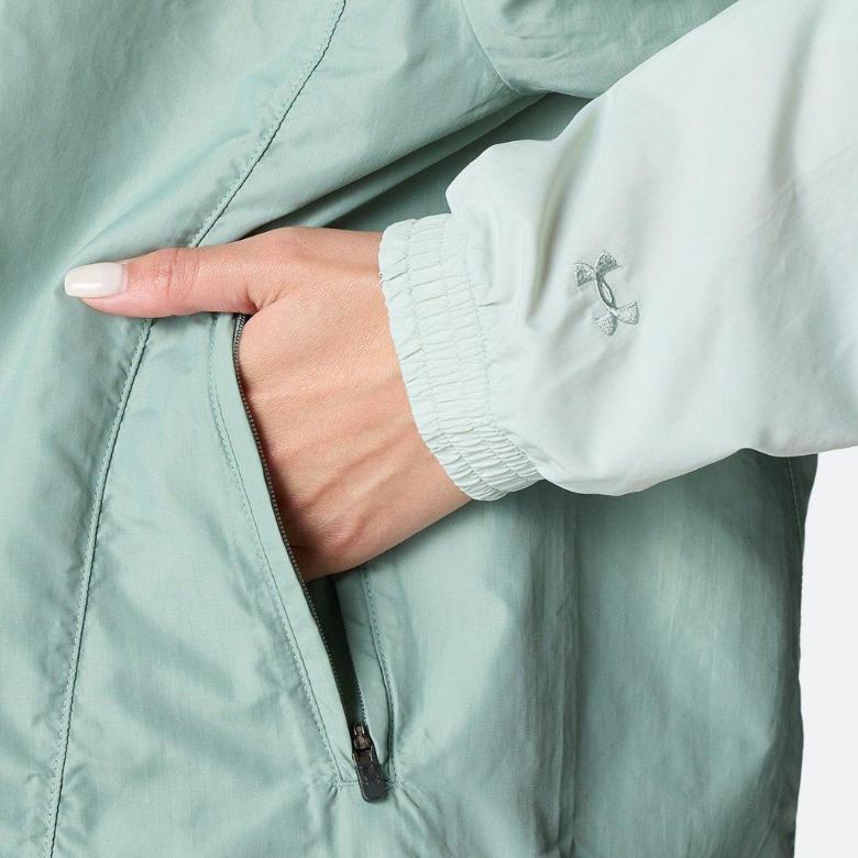 Under Armour Fashionable Comfortable Trendy Minimalist Jacket Women jackets Washed-Green 6005950-348