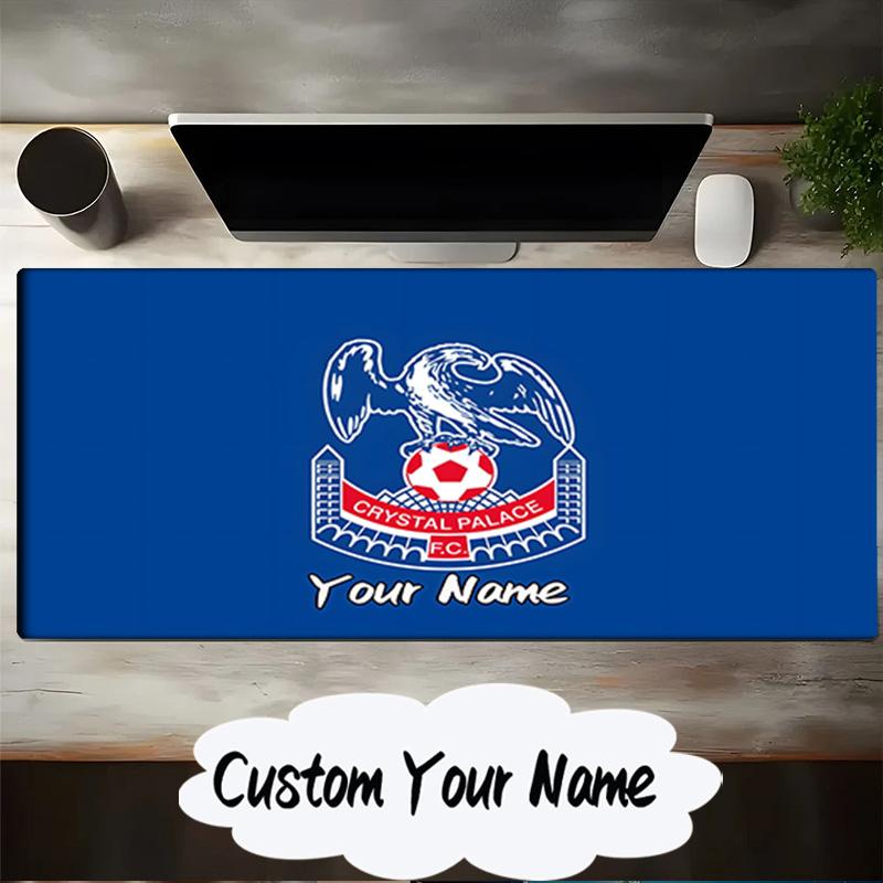 Custom Name Mouse Pad Crystal Palace Crest Design Mouse Pad, Gaming Mouse Pad, Keyboard Pad, Desk Decor for Computer Notebook Fan Birthday Gift