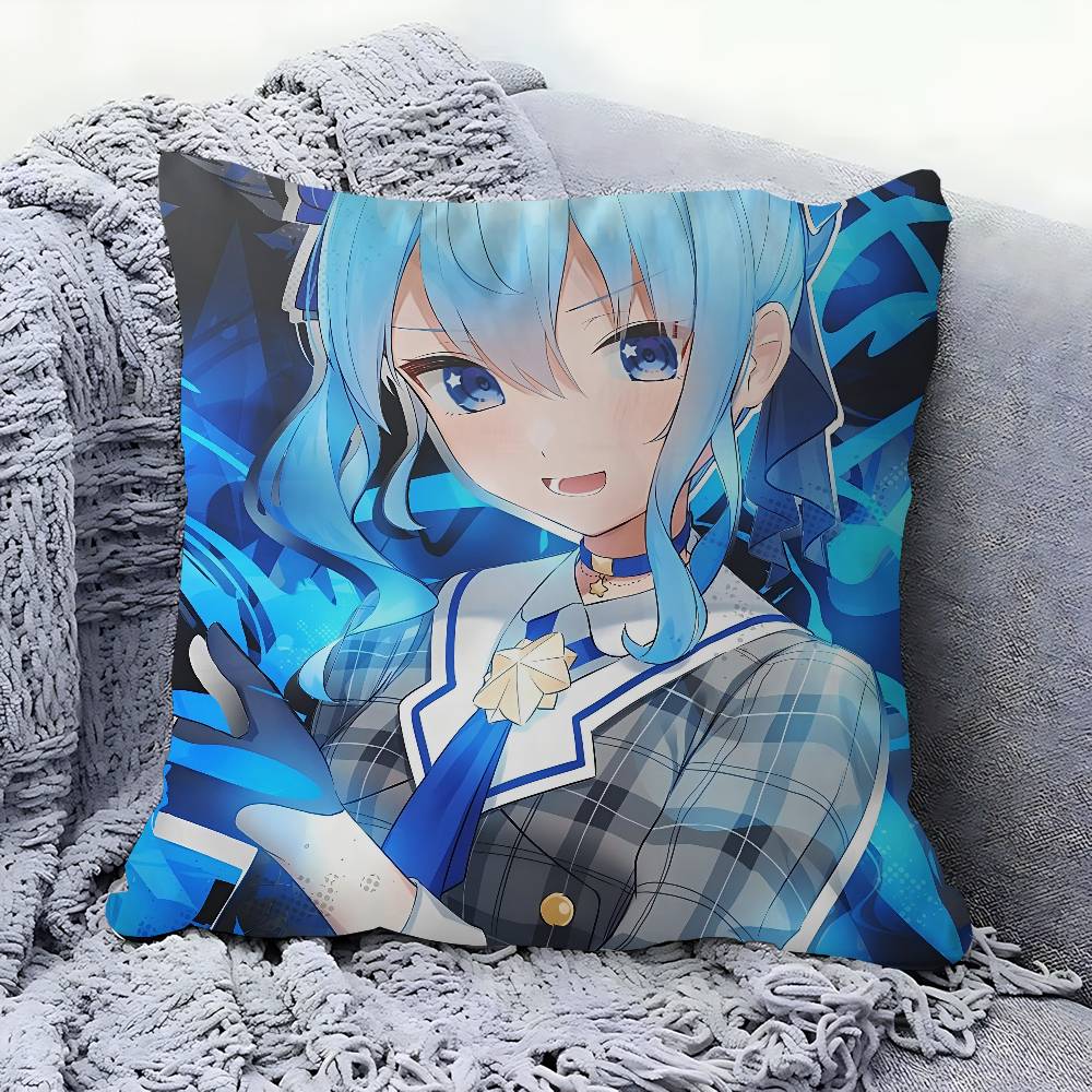 H-Hoshimachi S-Suisei Cartoon Animation Pillow Cover Sofa Cushion Cover Home Room Decoration Children Gift