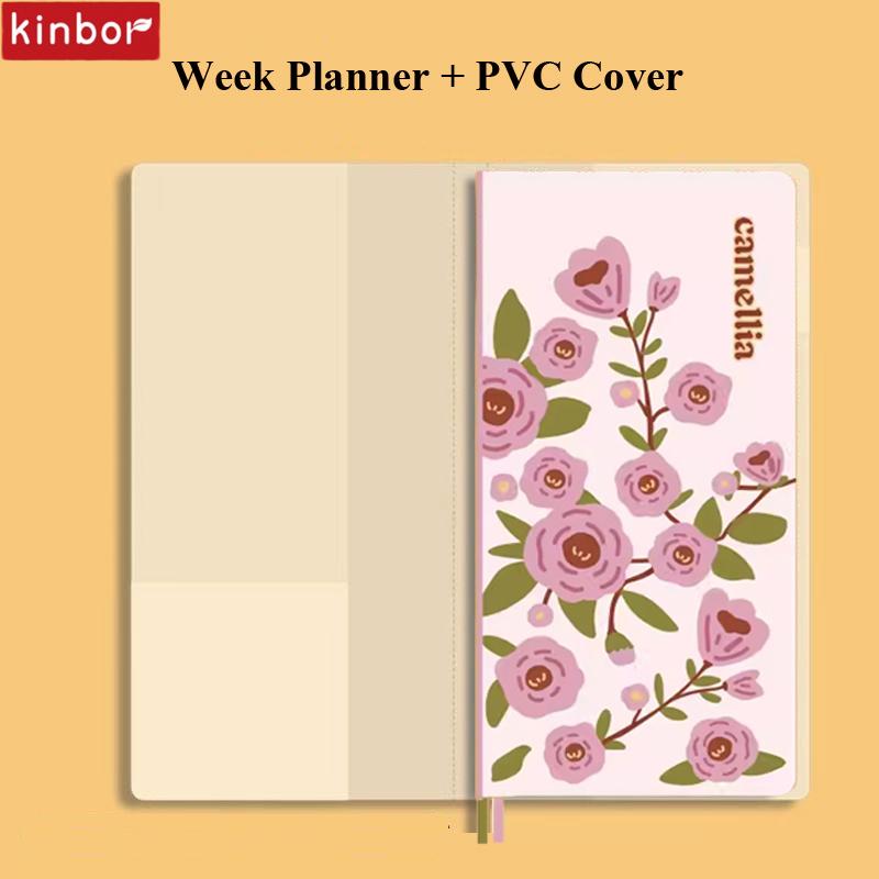 Kinbor Weeks Plan Portable Pocket Notebook A6 A5 Journal Weekly Planner Monthly Yearly Planning Agenda Calendar Note Book