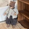 Children's thickened plaid cotton jacket autumn and winter new baby clothes boys' suit
