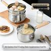 304 Stainless Steel Multi-Purpose Pot: Thickened Bottom, Perfect for Milk, Porridge, Soup, Baby Food, and Steaming.