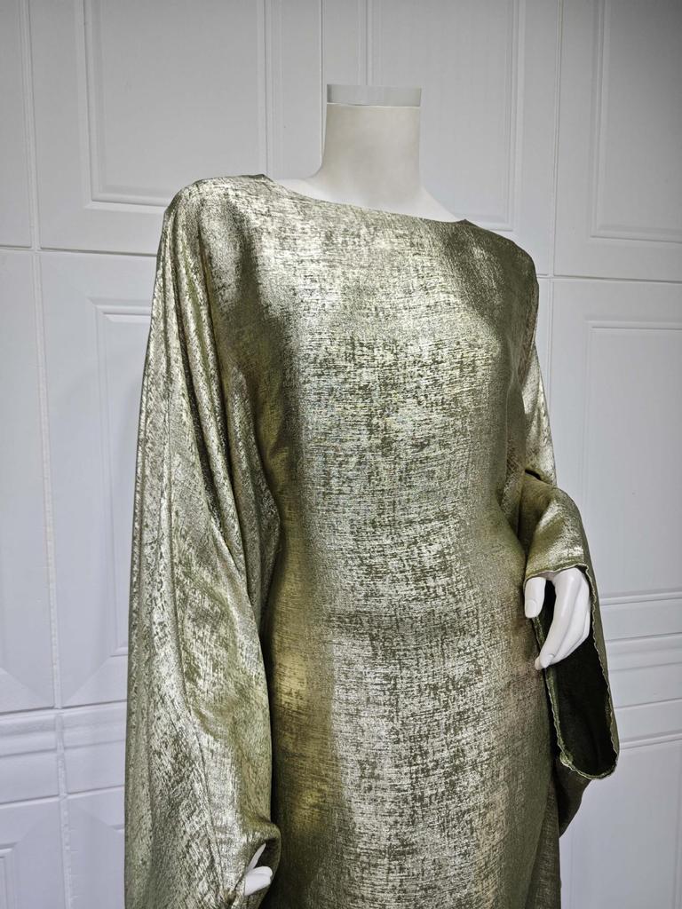 MQ117 Lato 2024 Srebrna Abaja: Skromna muzułmańska sukienka