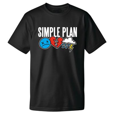 Original 3 Icons Logo T-Shirt Band SIMPLE PLAN Design Print Tshirts Short Sleeve Cotton Summer O-neck Tees Unisex Streetwear Top