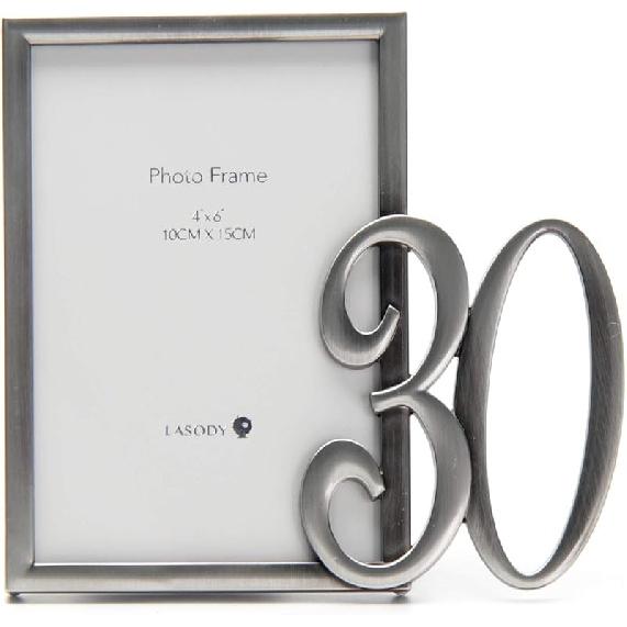 LASODY 25th Silver Anniversary Picture Frame,25th Birthday Gift,Wedding Gifts 4 X6