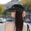Summer hat women's fashion straw empty top hat outdoor sun protection sun hat solid color simple sun hat