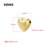 Unique Round and Heart-Shaped 3D Spacer Beads, Gold-Plated Brass Metal Beads DIY Crafting Supplies for Necklaces Bracelets:VZ446
