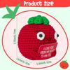1/3Pcs Positive Energy Knitted Tomato Handmade Doll With Card Funny Crochet Room Decoration Frend's Gifts