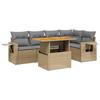 VidaXL Garden Lounge Set with Cushions 6 Pcs, Patio Sofas, Patio Furniture Set, Outdoor Furniture, Beige 3271745