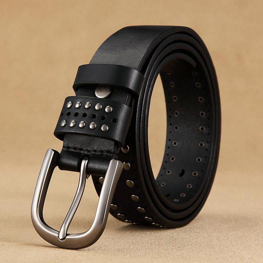 NEW Top Genuine Leather Female Waistband Fashion Women Rivet Belt Hollow Out Belt Width:33mm Length:100-110cm