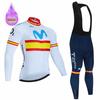 2026 Movistar Winter Warm Thermal Fleece Set Cycling Clothes Bicycle Jersey Sports Spain MTB Bike Clothing Maillot Ciclismo Hombre