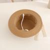 Fashion Lace Bow Straw Hat Foldable UV Protection Sun Visor Cap Breathable Sunshade Beach Hat for Girls