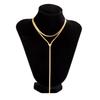 Accessories Hip Hop Simple Snake Bone Chain Collarbone Chain Chocker French Niche Metal Chain Necklace