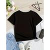 European Sizes A Girl Who Simply Loves K-Pop, This T-Shirt Features a Print of a Young Girl Doing a Heart Gesture