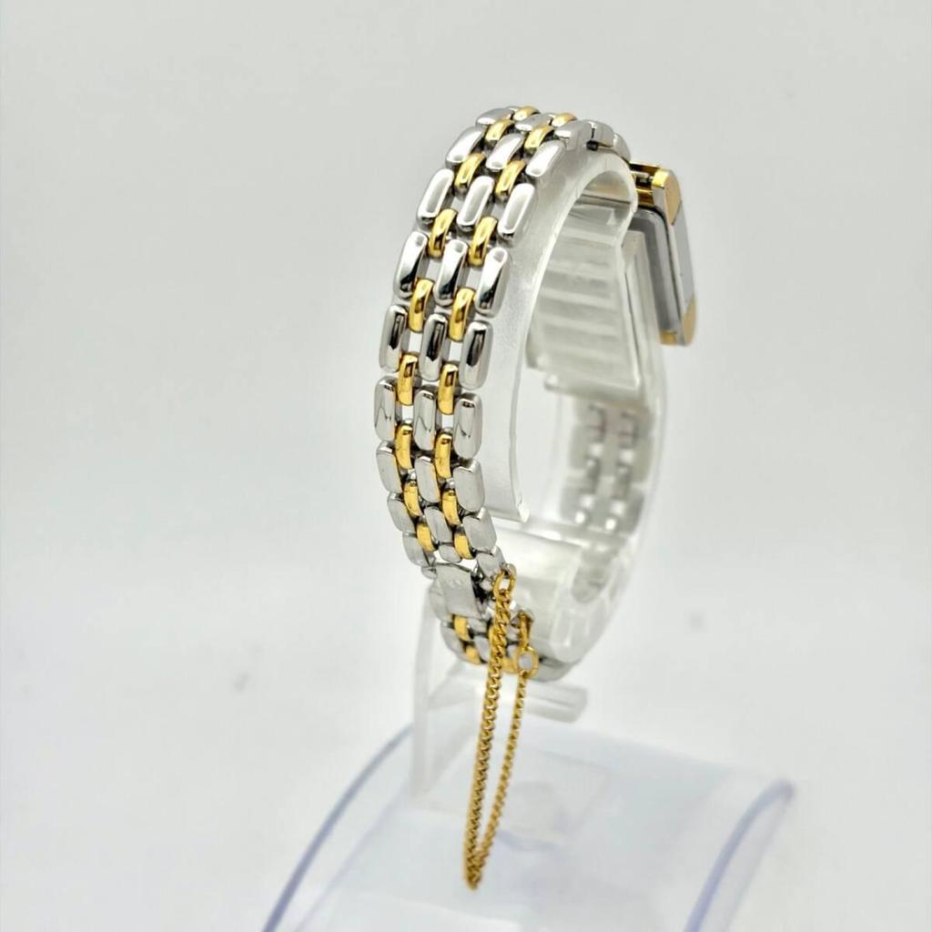 Used [New Battery] SEIKO EXCELINE Ladies Watch Rectangular 4N20-5150 990440