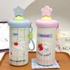 Cute Cat Theme 600ml Stainless Steel Insulated Travel Mug With Straw For Kids And Adults