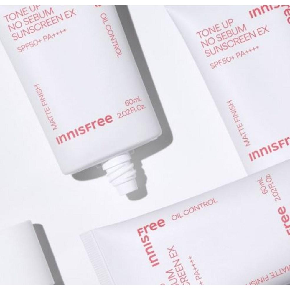 Innisfree Krem przeciwsłoneczny Tone Up No-Sebum EX SPF50+ PA++++ 60ml