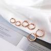 Smooth Surface Stud Earrings, Exclusive and High-end, with Round Silver Pins As Ear Clasps.