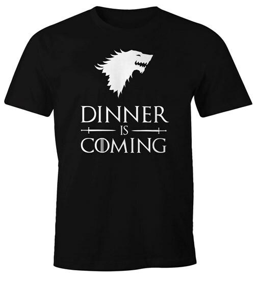 Mens T-Shirt Dinner Is Coming Fun Shirt Parody Grilling BBQ Barbecue Food Tee Unisex T-shirt