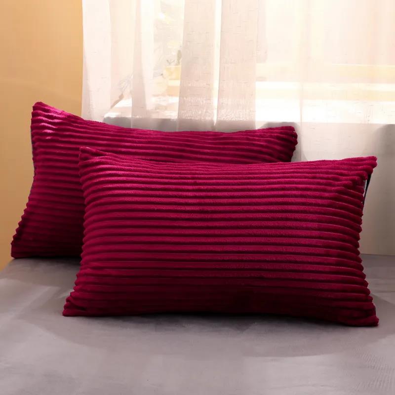 Двусторонняя бархатная наволочка, двухсекционная бархатная наволочка с кристаллами, одинарная двуспальная наволочка для спальни, плюшевая теплая наволочка