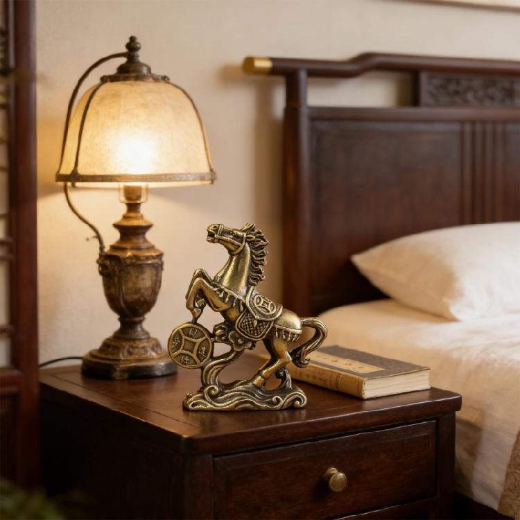 Metal Horse Statues Positive Energy Good Luck Showpiece Collectible Figurines Animal Sculptures for Home Office Decors